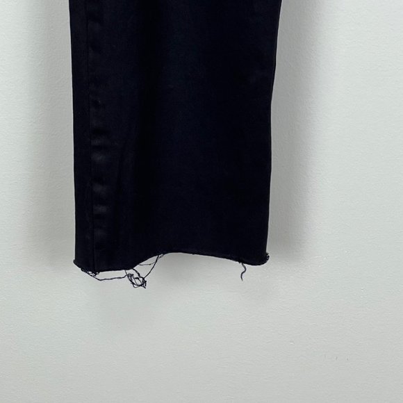 James Jeans Womens Twiggy Skinny Jeans Black Coated Waxed Raw Hem size 32 - Picture 5 of 12